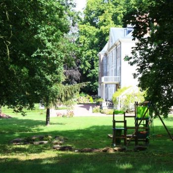 Childrens jungle gym located on the premises.