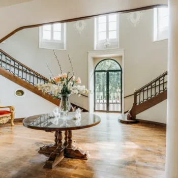 Entrance hall with gilded front door